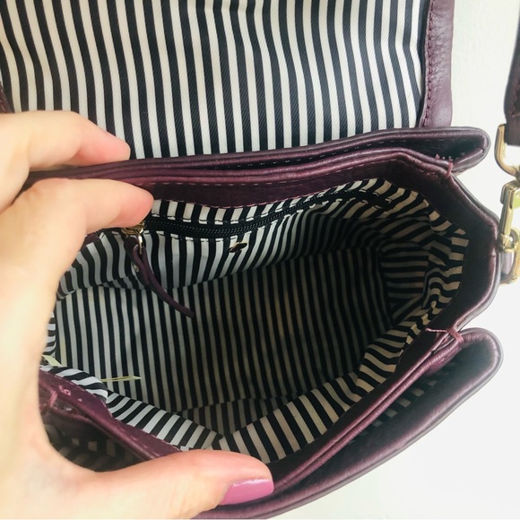 Kate Spade Small Maryana Lombard Street in Deep Plum crossbody purse bag - Picture 9 of 16